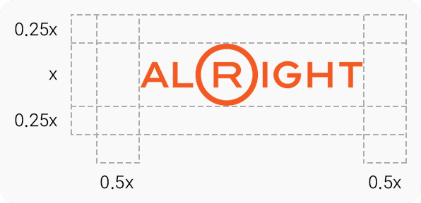ALRIGHT 위아래 공간 0.25x 양옆 0.5x